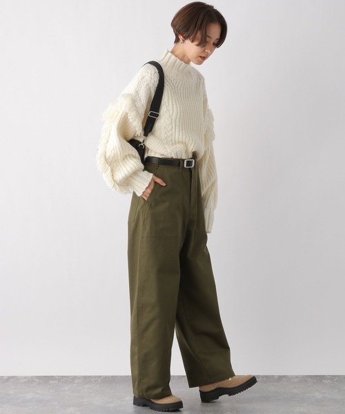 LEPSIM（レプシィム）の「ハイウエストベイカーパンツ　971233（その他パンツ・レディース・チャコールグレー/ベージュ/カーキ・FREE）」の5枚目の写真