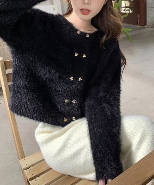 Miniministore(ミニミニストア)の「ミンクタッチカーディガン モヘアセーター(カーディガン/ボレロ・レディース・パープル/ブラック/アイボリー/ワインレッド・フリー)」の11枚目の写真