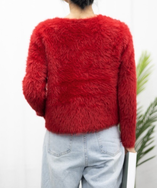 Miniministore(ミニミニストア)の「ミンクタッチカーディガン モヘアセーター(カーディガン/ボレロ・レディース・パープル/ブラック/アイボリー/ワインレッド・フリー)」の17枚目の写真
