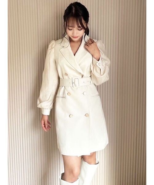 RESEXXY(リゼクシー)の「スリーブシアージャケットワンピース(ワンピース・レディース・イエロー/ピンク/ブラック/アイボリー・FREE)」の11枚目の写真