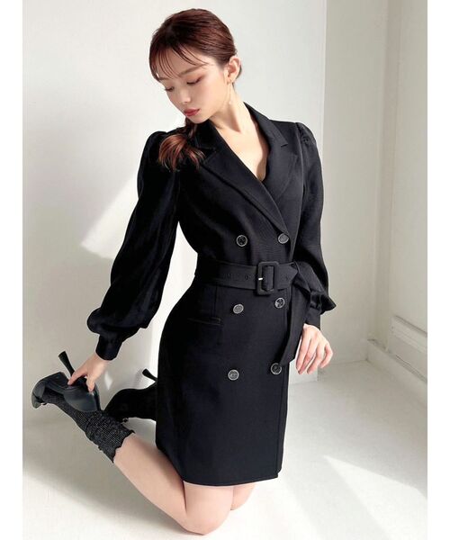 RESEXXY(リゼクシー)の「スリーブシアージャケットワンピース(ワンピース・レディース・イエロー/ピンク/ブラック/アイボリー・FREE)」の20枚目の写真