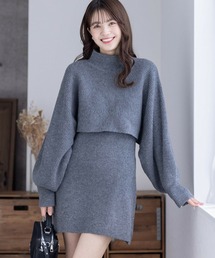 clear | レイヤードニットミニワンピース≪2023AW新作≫(ニット/セーター)