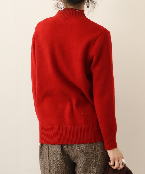 Chiaro（キアロ）の「chiaro 3カラー配色ハイネックニット（ニット/セーター・レディース・ベージュ/モカ/オレンジ/エンジ・40）」の18枚目の写真