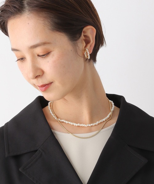 LEPSIM（レプシィム）の「【入卒式／セレモニー】ステンレス２連ネックレス　993089（ネックレス・レディース・ゴールド系その他/ゴールド系その他2/ゴールド・ONE SIZE）」の4枚目の写真