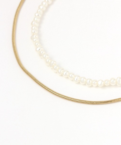 LEPSIM（レプシィム）の「【入卒式／セレモニー】ステンレス２連ネックレス　993089（ネックレス・レディース・ゴールド系その他/ゴールド系その他2/ゴールド・ONE SIZE）」の7枚目の写真