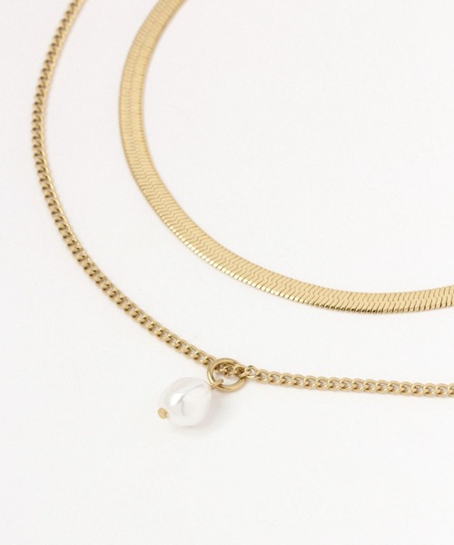 LEPSIM（レプシィム）の「【入卒式／セレモニー】ステンレス２連ネックレス　993089（ネックレス・レディース・ゴールド系その他/ゴールド系その他2/ゴールド・ONE SIZE）」の8枚目の写真