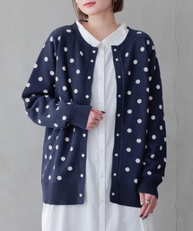 n'OrLABEL | 『ドットデザインニットカーディガン』(カーディガン/ボレロ)