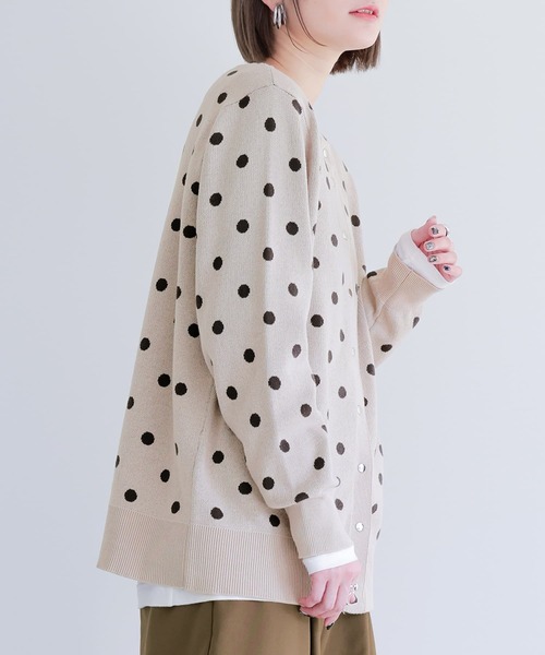 n'OrLABEL（ノアールレーベル）の「【廃盤】『ドットデザインニットカーディガン』（カーディガン/ボレロ・レディース・ベージュ/ネイビー・1/2）」の17枚目の写真