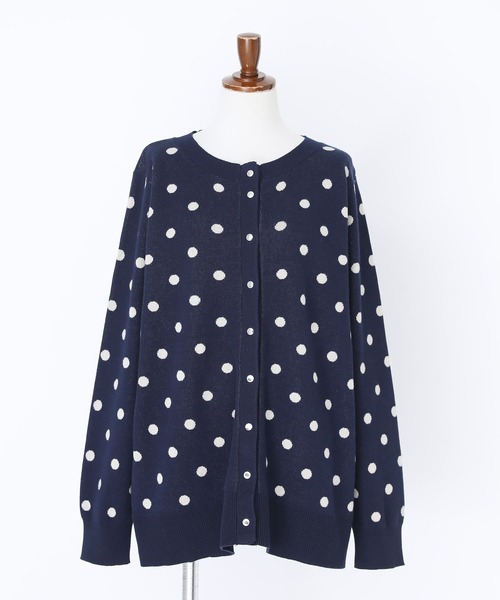 n'OrLABEL（ノアールレーベル）の「【廃盤】『ドットデザインニットカーディガン』（カーディガン/ボレロ・レディース・ベージュ/ネイビー・1/2）」の13枚目の写真