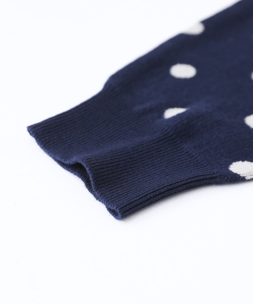 n'OrLABEL（ノアールレーベル）の「【廃盤】『ドットデザインニットカーディガン』（カーディガン/ボレロ・レディース・ベージュ/ネイビー・1/2）」の4枚目の写真