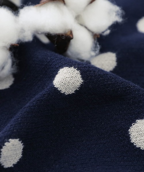 n'OrLABEL（ノアールレーベル）の「【廃盤】『ドットデザインニットカーディガン』（カーディガン/ボレロ・レディース・ベージュ/ネイビー・1/2）」の8枚目の写真