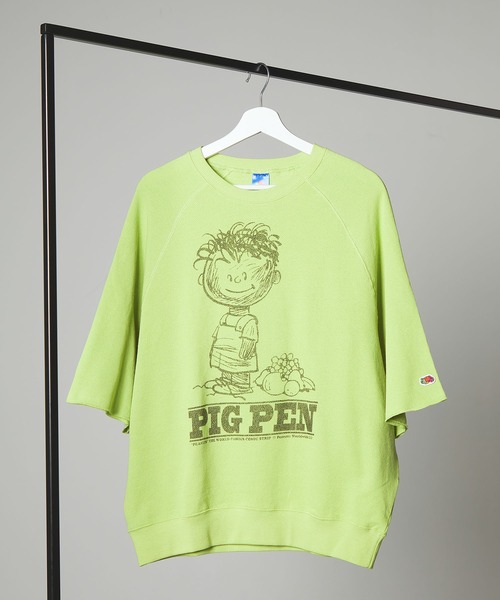 フルーツオブザルーム FRUIT OF THE LOOM×スヌーピー甘編み裏毛Tシャツ 2024春 新作 厚手 厚地 メンズ レディース ユニセックス 春夏 秋冬 贈り物 プレゼント FRUIT OF THE LOOM×スヌーピー甘編み裏毛Tシャツ（Tシャツ