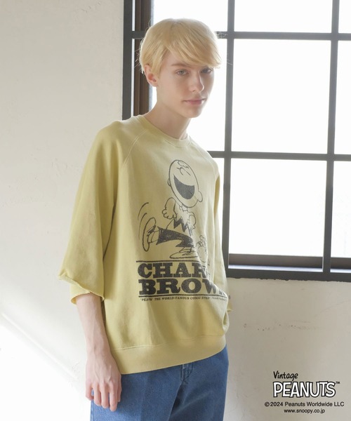 FRUIT OF THE LOOM(フルーツオブザルーム)の「FRUIT OF THE LOOM×スヌーピー甘編み裏毛Tシャツ / コラボ / ピーナッツ / スヌーピー / 半袖 / プリント / カジュアル / ユニセックス(Tシャツ/カットソー・メンズ・C/A/E/D/B・L/M/S)」の11枚目の写真