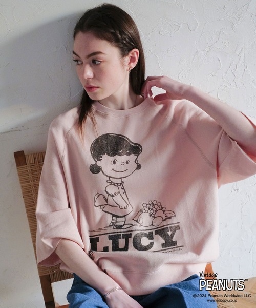 FRUIT OF THE LOOM(フルーツオブザルーム)の「FRUIT OF THE LOOM×スヌーピー甘編み裏毛Tシャツ / コラボ / ピーナッツ / スヌーピー / 半袖 / プリント / カジュアル / ユニセックス(Tシャツ/カットソー・メンズ・C/A/E/D/B・L/M/S)」の15枚目の写真