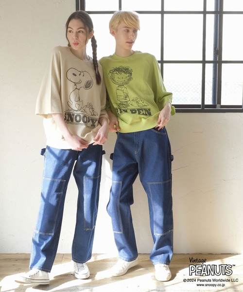 FRUIT OF THE LOOM(フルーツオブザルーム)の「FRUIT OF THE LOOM×スヌーピー甘編み裏毛Tシャツ / コラボ / ピーナッツ / スヌーピー / 半袖 / プリント / カジュアル / ユニセックス(Tシャツ/カットソー・メンズ・C/A/E/D/B・L/M/S)」の22枚目の写真