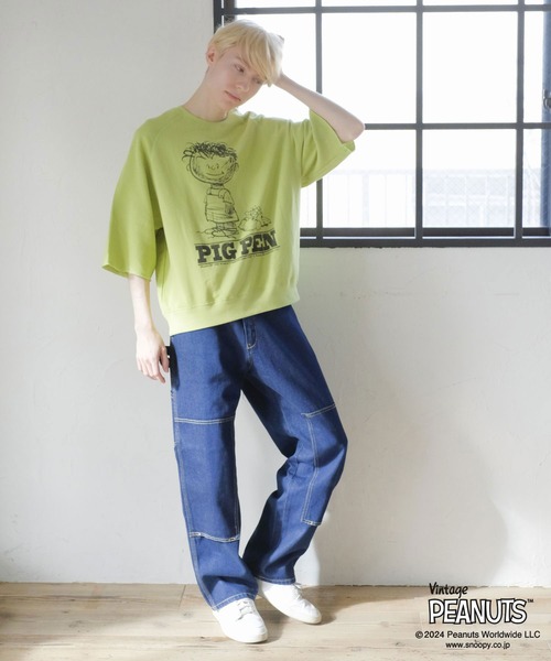 FRUIT OF THE LOOM(フルーツオブザルーム)の「FRUIT OF THE LOOM×スヌーピー甘編み裏毛Tシャツ / コラボ / ピーナッツ / スヌーピー / 半袖 / プリント / カジュアル / ユニセックス(Tシャツ/カットソー・メンズ・C/A/E/D/B・L/M/S)」の18枚目の写真