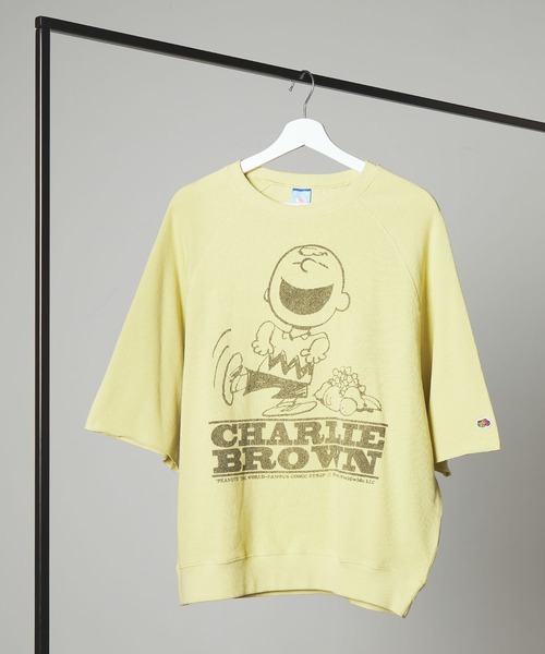 フルーツオブザルーム FRUIT OF THE LOOM×スヌーピー甘編み裏毛Tシャツ 2024春 新作 厚手 厚地 メンズ レディース ユニセックス 春夏 秋冬 贈り物 プレゼント FRUIT OF THE LOOM×スヌーピー甘編み裏毛Tシャツ（Tシャツ