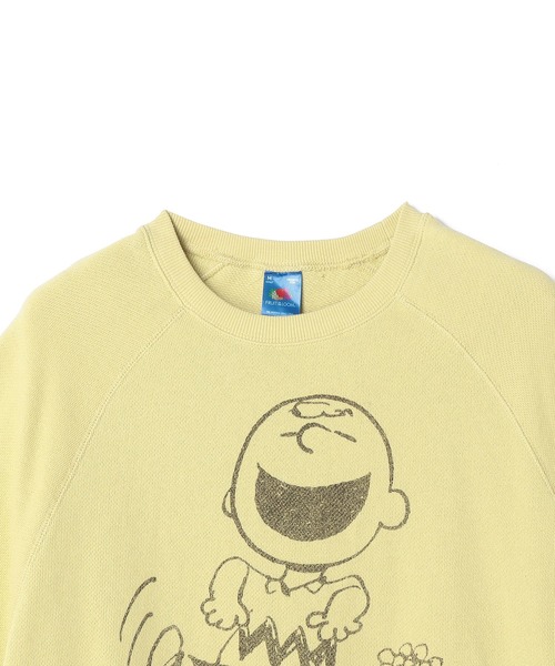 フルーツオブザルーム FRUIT OF THE LOOM×スヌーピー甘編み裏毛Tシャツ 2024春 新作 厚手 厚地 メンズ レディース ユニセックス 春夏 秋冬 贈り物 プレゼント FRUIT OF THE LOOM×スヌーピー甘編み裏毛Tシャツ（Tシャツ