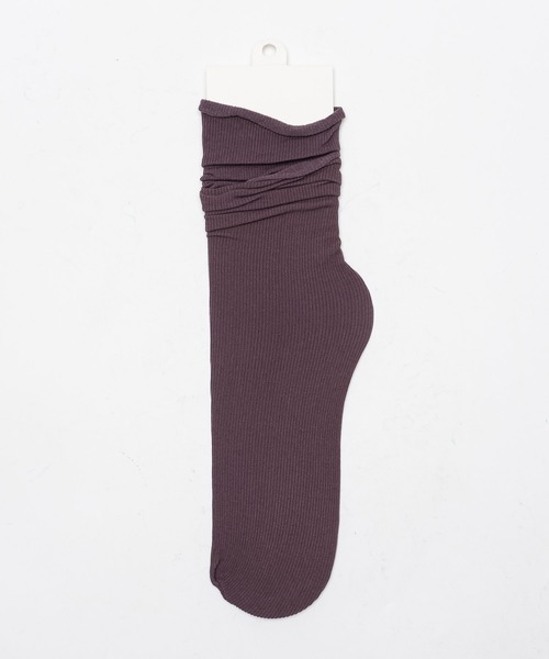 SVEC（シュベック）の「ミドル丈 リブソックス（ソックス/靴下・レディース・ワイン/レッド/ブラック/ネイビー/ホワイト/マスタード/ピンク/チャコールグレー/アイボリー/グリーン/オレンジ/ブルー/グレー/ピンク系その他/オリーブ/キャメル/ベージュ/ブルー系その他/ダークベージュ/パープル/ラベンダー/イエロー・FREE）」の14枚目の写真