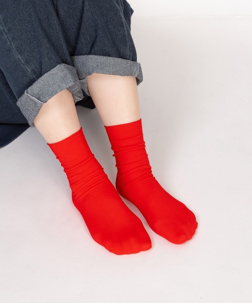 SVEC（シュベック）の「ミドル丈 リブソックス（ソックス/靴下・レディース・ワイン/レッド/ブラック/ネイビー/ホワイト/マスタード/ピンク/チャコールグレー/アイボリー/グリーン/オレンジ/ブルー/グレー/ピンク系その他/オリーブ/キャメル/ベージュ/ブルー系その他/ダークベージュ/パープル/ラベンダー/イエロー・FREE）」の20枚目の写真