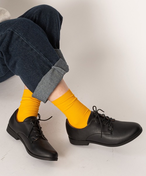 SVEC（シュベック）の「ミドル丈 リブソックス（ソックス/靴下・レディース・ワイン/レッド/ブラック/ネイビー/ホワイト/マスタード/ピンク/チャコールグレー/アイボリー/グリーン/オレンジ/ブルー/グレー/ピンク系その他/オリーブ/キャメル/ベージュ/ブルー系その他/ダークベージュ/パープル/ラベンダー/イエロー・FREE）」の15枚目の写真