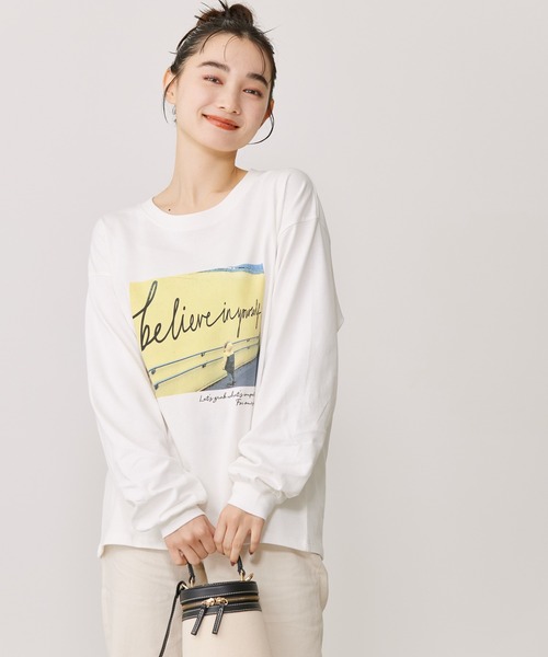 AMERICAN HOLIC(アメリカンホリック)の「Stand still 転写カットプルオーバー(Tシャツ/カットソー・レディース・B/C/A・L/M)」の3枚目の写真