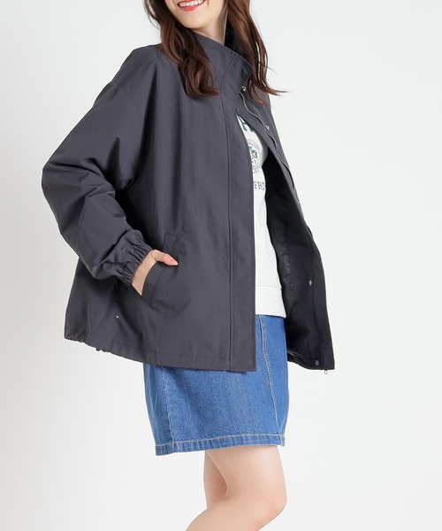 Honeys（ハニーズ）の「撥水加工スタンドブルゾン（ブルゾン・レディース・グレー/カーキ/ブラック/アイボリー・S/L/M）」の10枚目の写真