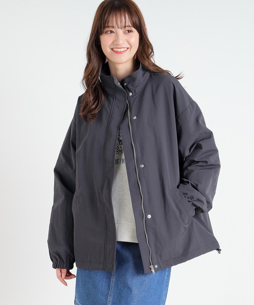 Honeys（ハニーズ）の「撥水加工スタンドブルゾン（ブルゾン・レディース・グレー/カーキ/ブラック/アイボリー・S/L/M）」の11枚目の写真