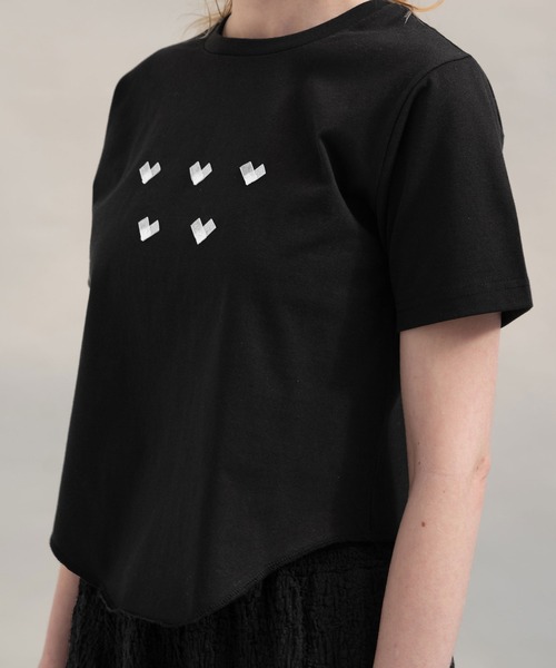 WILLFULLY（ウィルフリー）の「organdy heart T-shirt（Tシャツ/カットソー・レディース・ブルー系その他/オートミール/ブラック/ホワイト・FREE）」の9枚目の写真