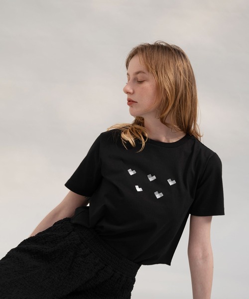 WILLFULLY（ウィルフリー）の「organdy heart T-shirt（Tシャツ
