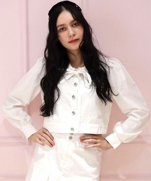 TITTY&CO. | 【2色展開】デニムリボンジャケット(デニムジャケット)