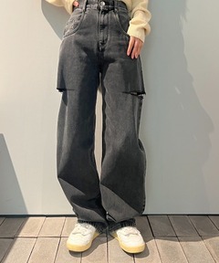 HIDDEN LACE CLASH DENIM / レースクラッシュデニム（デニムパンツ