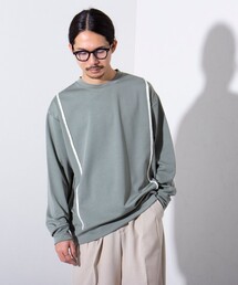 【GLOSTER/グロスター】ハンドステッチ ポンチ長袖Tシャツ ロンT