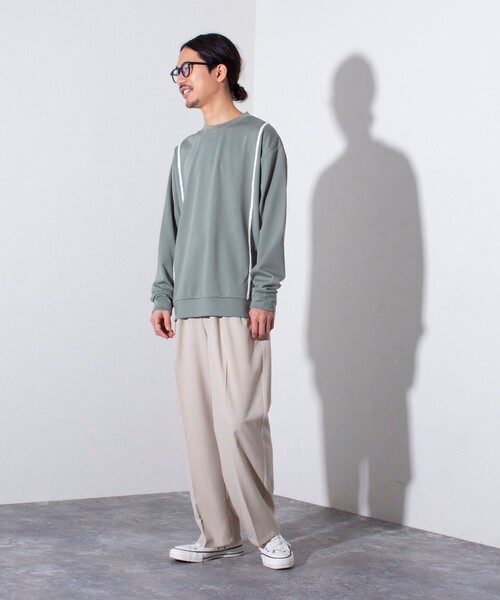 GLOSTER(グロスター)の「【GLOSTER/グロスター】ハンドステッチ ポンチ長袖Tシャツ ロンT(Tシャツ/カットソー・メンズ・ミント/ホワイト/ブラック・S/M/L)」の8枚目の写真
