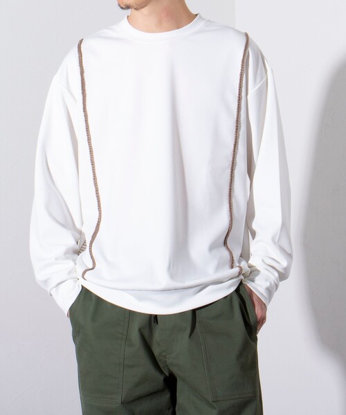 GLOSTER(グロスター)の「【GLOSTER/グロスター】ハンドステッチ ポンチ長袖Tシャツ ロンT(Tシャツ/カットソー・メンズ・ミント/ホワイト/ブラック・S/M/L)」の18枚目の写真