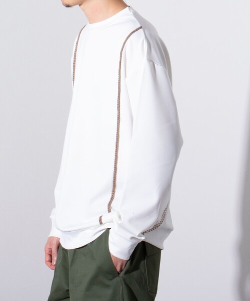 GLOSTER(グロスター)の「【GLOSTER/グロスター】ハンドステッチ ポンチ長袖Tシャツ ロンT(Tシャツ/カットソー・メンズ・ミント/ホワイト/ブラック・S/M/L)」の19枚目の写真