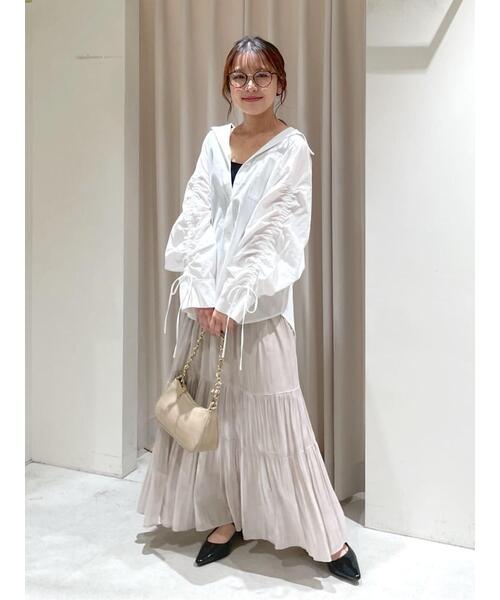 FREE'S MART（フリーズマート）の「◆袖シャーリングオーバーシャツ（シャツ/ブラウス・レディース・ブルー/ホワイト/イエロー・FREE）」の9枚目の写真