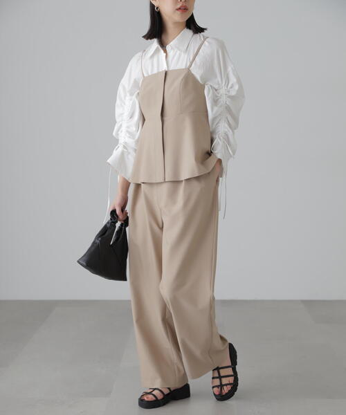 FREE'S MART（フリーズマート）の「◆袖シャーリングオーバーシャツ（シャツ/ブラウス・レディース・ブルー/ホワイト/イエロー・FREE）」の20枚目の写真