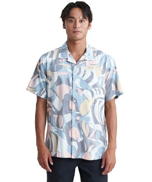 Quiksilver（クイックシルバー）の「BEACH CLUB CASUAL SS/クイックシルバー半袖総柄シャツ（シャツ/ブラウス・メンズ・ブラック/カーキ/ブルー/グリーン/ブルー系その他/グリーン系その他/ブルー系その他4・LARGE/MEDIUM/SMALL/X-LARGE）」の21枚目の写真