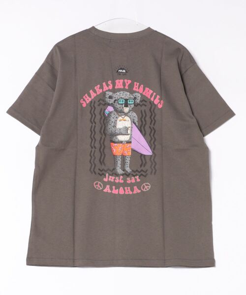 MULGA（モルガ）の「MULGA THE LIFE アニマルメンズTシャツ（Tシャツ/カットソー・メンズ・チャコール/ベージュ/カーキ/イエロー/ホワイト/フレッシュイエロー/ライトベージュ/ブラック・FREE）」の9枚目の写真