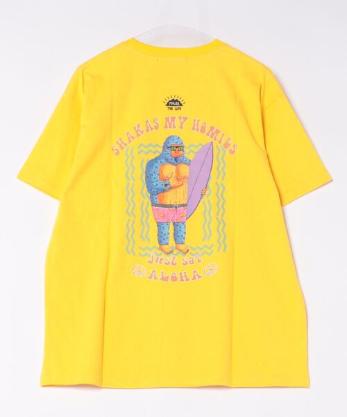 MULGA（モルガ）の「MULGA THE LIFE アニマルメンズTシャツ（Tシャツ/カットソー・メンズ・チャコール/ベージュ/カーキ/イエロー/ホワイト/フレッシュイエロー/ライトベージュ/ブラック・FREE）」の12枚目の写真