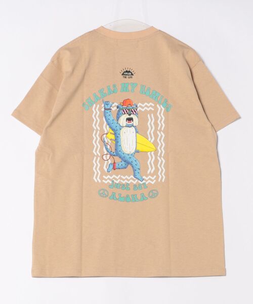 MULGA（モルガ）の「MULGA THE LIFE アニマルメンズTシャツ（Tシャツ/カットソー・メンズ・チャコール/ベージュ/カーキ/イエロー/ホワイト/フレッシュイエロー/ライトベージュ/ブラック・FREE）」の16枚目の写真