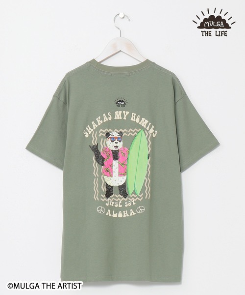 MULGA（モルガ）の「MULGA THE LIFE アニマルメンズTシャツ（Tシャツ/カットソー・メンズ・チャコール/ベージュ/カーキ/イエロー/ホワイト/フレッシュイエロー/ライトベージュ/ブラック・FREE）」の7枚目の写真