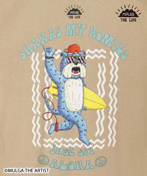 MULGA（モルガ）の「MULGA THE LIFE アニマルメンズTシャツ（Tシャツ/カットソー・メンズ・チャコール/ベージュ/カーキ/イエロー/ホワイト/フレッシュイエロー/ライトベージュ/ブラック・FREE）」の18枚目の写真