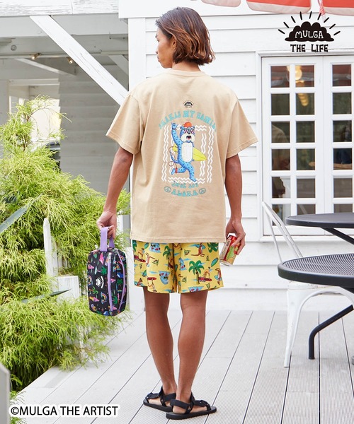MULGA（モルガ）の「MULGA THE LIFE アニマルメンズTシャツ（Tシャツ/カットソー・メンズ・チャコール/ベージュ/カーキ/イエロー/ホワイト/フレッシュイエロー/ライトベージュ/ブラック・FREE）」の21枚目の写真