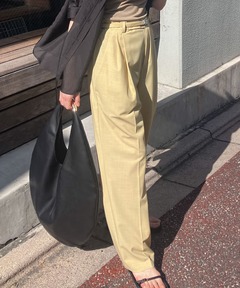 TRストレッチベルト付き2タックパンツ