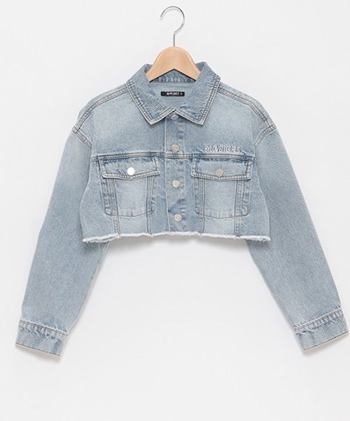 by LOVEiT（バイラビット）の「クロップド丈Gジャン（デニムジャケット・キッズ・サックスブルー/アイボリー・130cm/160cm/140cm/120cm/150cm）」の17枚目の写真