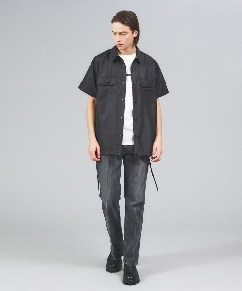 TAION(タイオン)の「【TAION / タイオン】MILITARY HALF SLEEVE SHIRTS(シャツ/ブラウス・メンズ・ブラック/カーキ/ダークネイビー・M/XL/L)」の7枚目の写真