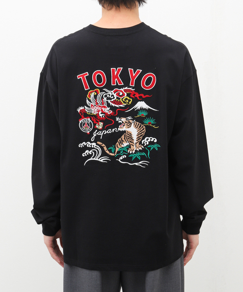 PARIS SAINT-GERMAIN（パリサンジェルマン）の「【Paris Saint-Germain】刺しゅう ロングスリーブTシャツ 龍虎（Tシャツ/カットソー・メンズ・ブラック/ホワイト・MEDIUM/LARGE/X-LARGE）」の17枚目の写真