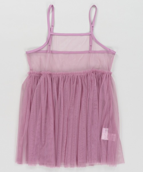 SPINNS（スピンズ）の「チュールミニキャミワンピース/無地（キャミソール・レディース・ラベンダー/ライトグレー/ブラック/ナチュラル/ブルー・ONESIZE）」の5枚目の写真